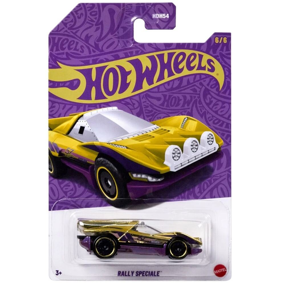 NIB! Hot Wheels 57th Anniversary Pearl & Chrome Rally Speciale Purple Chase Car